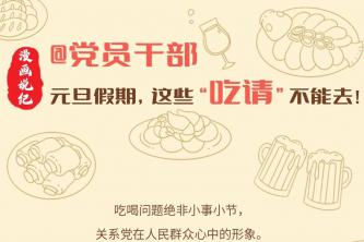 漫畫(huà)說(shuō)紀(jì)｜＠黨員干部　元旦假期，這些“吃請(qǐng)”不能去！